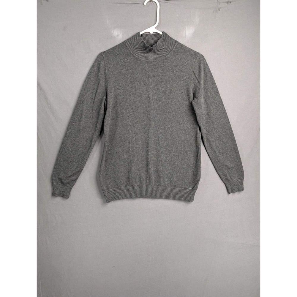 Calvin Klein Mens Mock Neck Sweater Gray M5VS6787 Size M